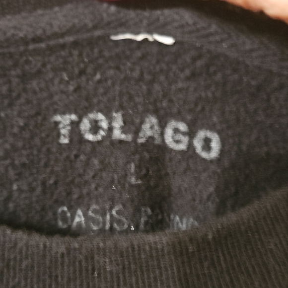 Tolago  Black Crewneck Sweater with White Horse Motif - Picture 2 of 4